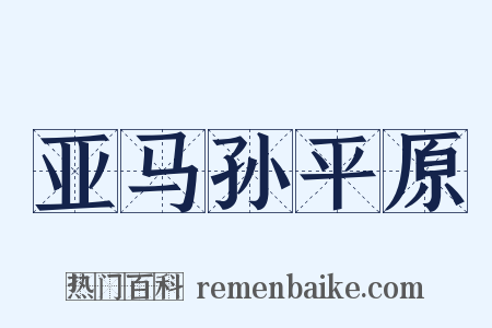 亚马孙平原是什么意思的图片